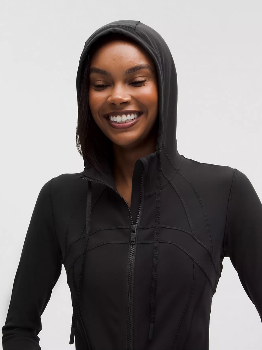 lululemon Nulu  Black Hooded Zip Jacket